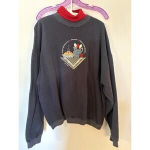 Vintage Baking Pie and Apple Turtleneck Crewneck P.S. Originals XL